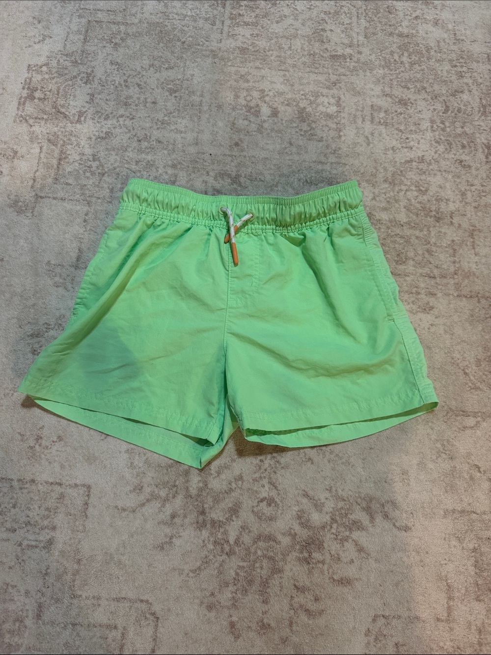 art class Bright Lime Green Kids Swim Trunks